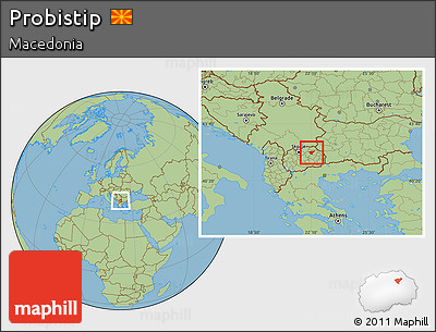 Savanna Style Location Map of Probistip