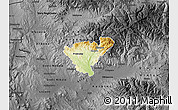 Physical Map of Probistip, darken, desaturated