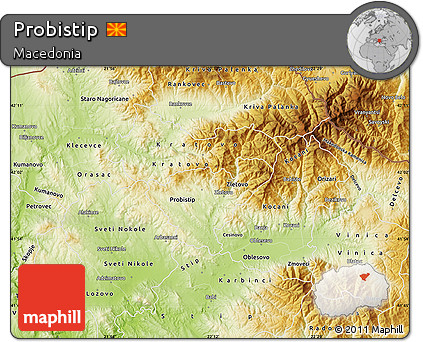 Physical Map of Probistip