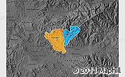 Political Map of Probistip, darken, desaturated
