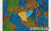 Political Map of Probistip, darken