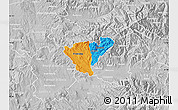 Political Map of Probistip, lighten, desaturated