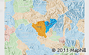 Political Map of Probistip, lighten