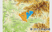 Political Map of Probistip, physical outside