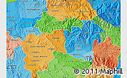 Political Map of Probistip, political shades outside