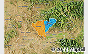 Political Map of Probistip, satellite outside