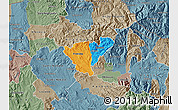 Political Map of Probistip, semi-desaturated