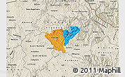 Political Map of Probistip, shaded relief outside