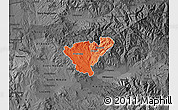 Political Shades Map of Probistip, darken, desaturated