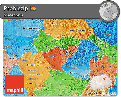 Political Shades Map of Probistip