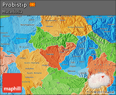 Political Shades Map of Probistip