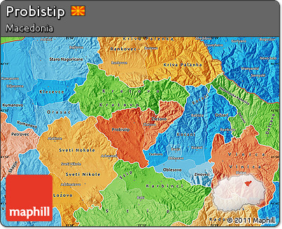 Political Shades Map of Probistip