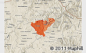 Political Shades Map of Probistip, shaded relief outside