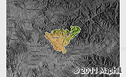 Satellite Map of Probistip, darken, desaturated