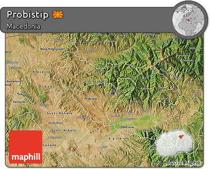 Satellite Map of Probistip