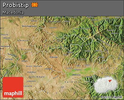 Satellite Map of Probistip