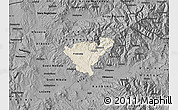 Shaded Relief Map of Probistip, darken, desaturated