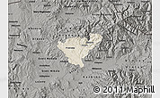 Shaded Relief Map of Probistip, darken, semi-desaturated