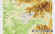 Shaded Relief Map of Probistip, physical outside