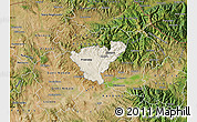 Shaded Relief Map of Probistip, satellite outside