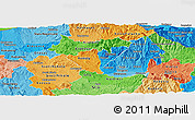 Political Panoramic Map of Probistip, political shades outside