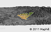 Satellite Panoramic Map of Probistip, darken, desaturated