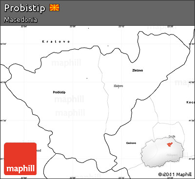 Blank Simple Map of Probistip