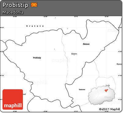 Blank Simple Map of Probistip