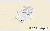 Classic Style 3D Map of Radovis, single color outside