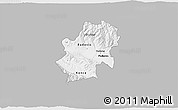 Gray 3D Map of Radovis, single color outside