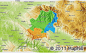 Political 3D Map of Radovis, physical outside