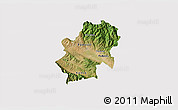 Satellite 3D Map of Radovis, cropped outside
