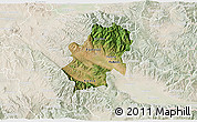 Satellite 3D Map of Radovis, lighten