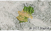 Satellite 3D Map of Radovis, lighten, semi-desaturated