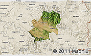Satellite 3D Map of Radovis, shaded relief outside