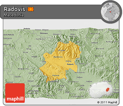Savanna Style 3D Map of Radovis