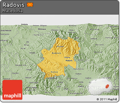 Savanna Style 3D Map of Radovis