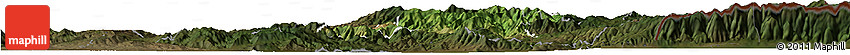 Satellite Horizon Map of Radovis, darken
