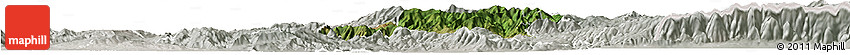 Satellite Horizon Map of Radovis, lighten, semi-desaturated