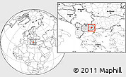 Blank Location Map of Radovis, highlighted country