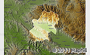 Physical Map of Radovis, darken