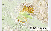 Physical Map of Radovis, lighten
