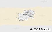 Classic Style Panoramic Map of Radovis, single color outside