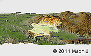 Physical Panoramic Map of Radovis, darken