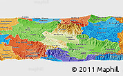 Physical Panoramic Map of Radovis, political shades outside