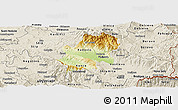 Physical Panoramic Map of Radovis, shaded relief outside