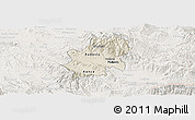Shaded Relief Panoramic Map of Radovis, lighten