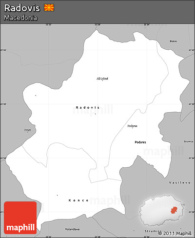 Gray Simple Map of Radovis