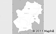 Gray Simple Map of Radovis, single color outside