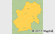 Savanna Style Simple Map of Radovis, cropped outside